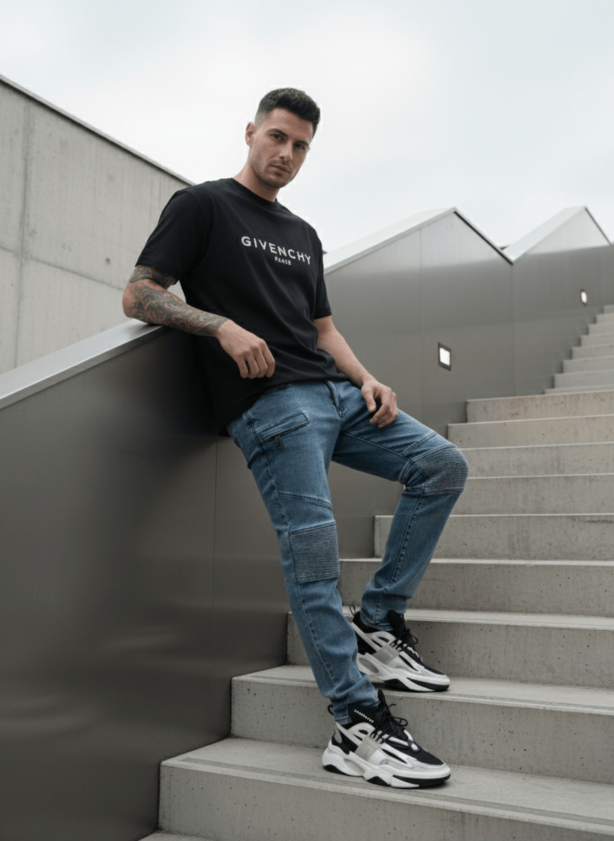 PANTALONE DENIM BLU
